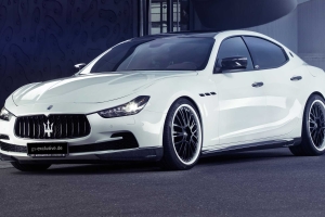 Das Sichtcarbon harmoniert perfekt zu dem ohnehin schon extravaganten Design des Maserati Ghibli